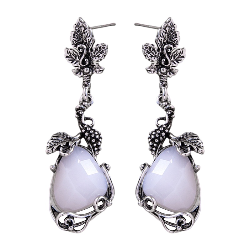 Anting Panjang Bentuk Bintang Laut Aksen Kristal Opal Api Untuk Wanita