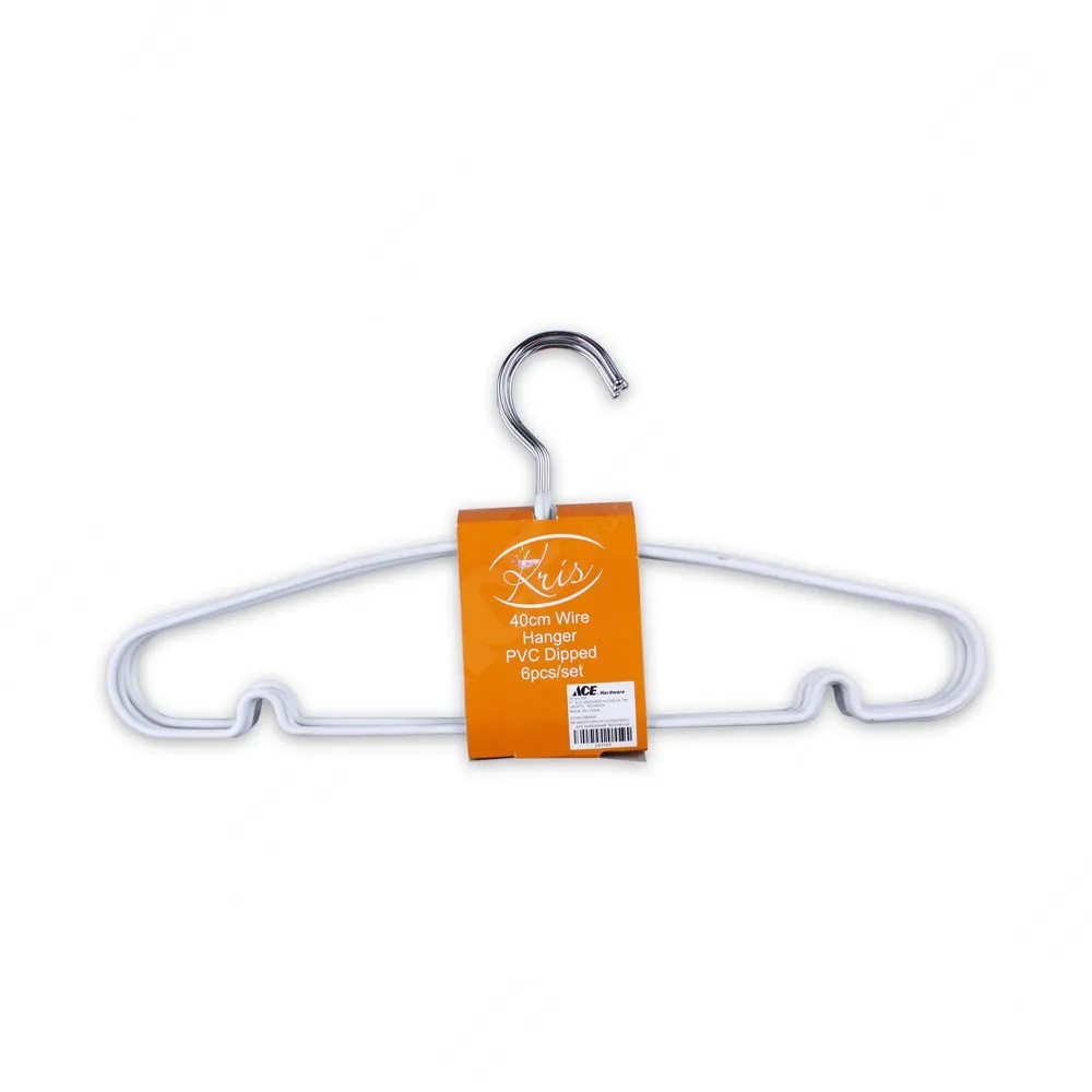 ACE Kris Set Hanger Kawat 6 Pcs - Putih SKU 243163