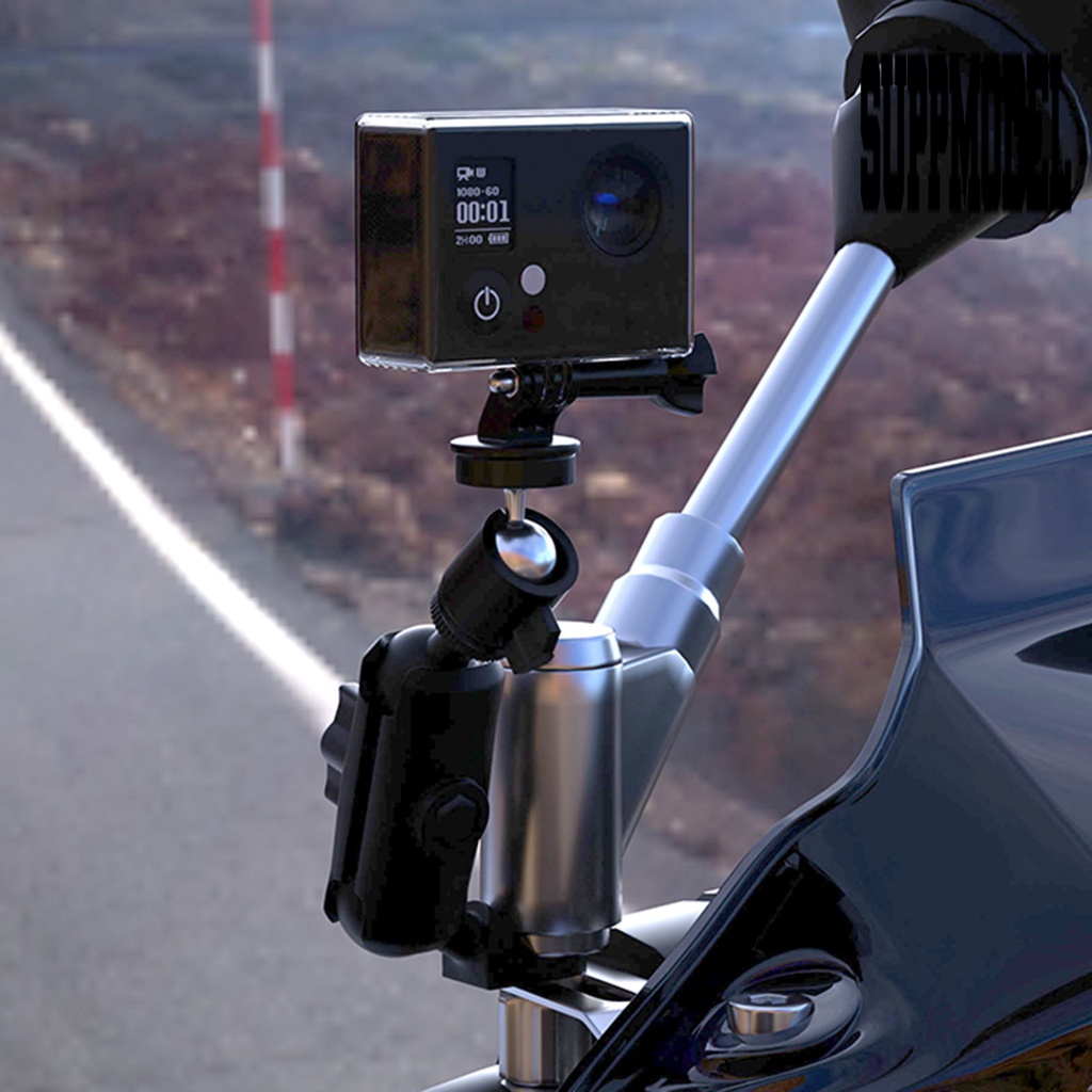 Bracket Dudukan Handphone Kamera Rotasi 360 Derajat Untuk Kaca Spion Motor
