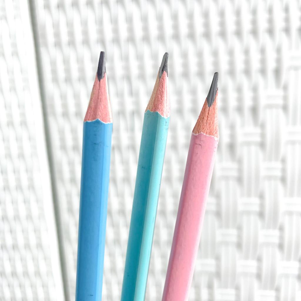 PENSIL 2B MURAH MODEL AISHING WARNA PASTEL PENSIL KAYU READY 3 VARIANT WARNA BIRU PINK TOSCA BISA GROSIR COD