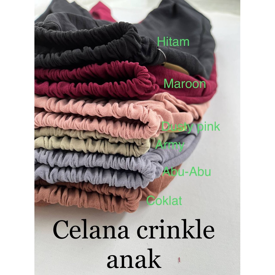 DL88 I CELANA ANAK CRINKLE PREMIUM 2-9 TAHUN / CELANA PANJANG ANAK PEREMPUAN PART 1