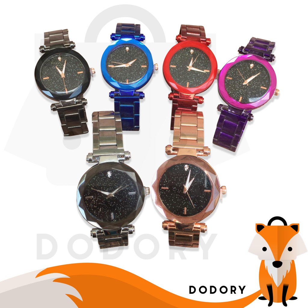 DODORY J154 Jam Tangan Rantai Wanita Jam Cewek Analog Stainless