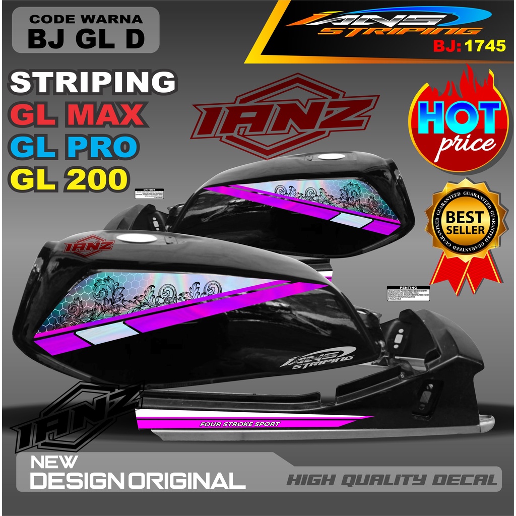 STRIPING HOLOGRAM GL MAX GL 2000 /  STIKER GL MAX VARIASI HOLOGRAM / STIKER HOLOGRAM