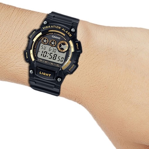 Casio Original W-735H / W735H (Vibration Alarm) - Jam Tangan Pria - Digital - Karet