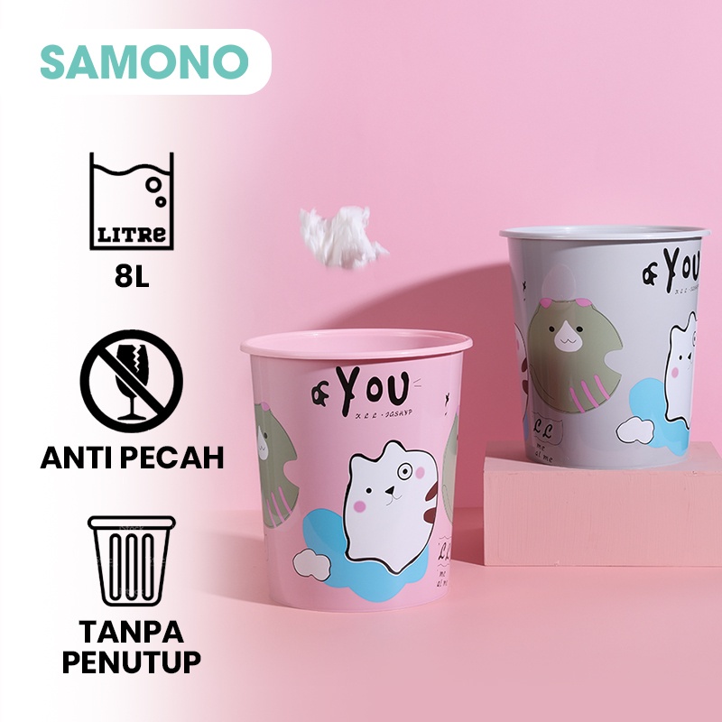 PROMO -  Tempat Sampah Plastik Bulat Tong Sampah Anti Pecah Tahan Banting