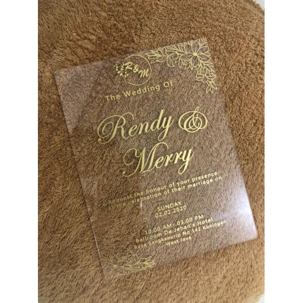undangan akrilik/acrylic invitation/kartu undangan akrilik/undangan akrilik murah/undangan pernikaha