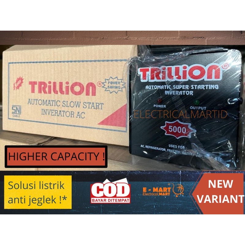 Anti Jeglek Inverator TRILLION 5000W Slow Start Auto Start Penghemat Listrik