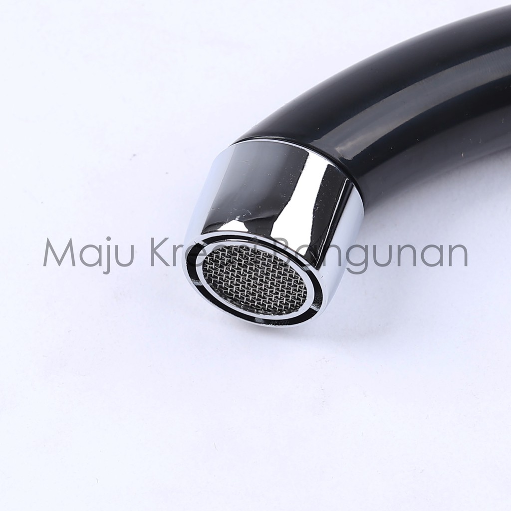 Kran Angsa Tembok PVC New Soligen Keran Air Cuci Piring Sink Dapur W1 W2 Hitam Putih