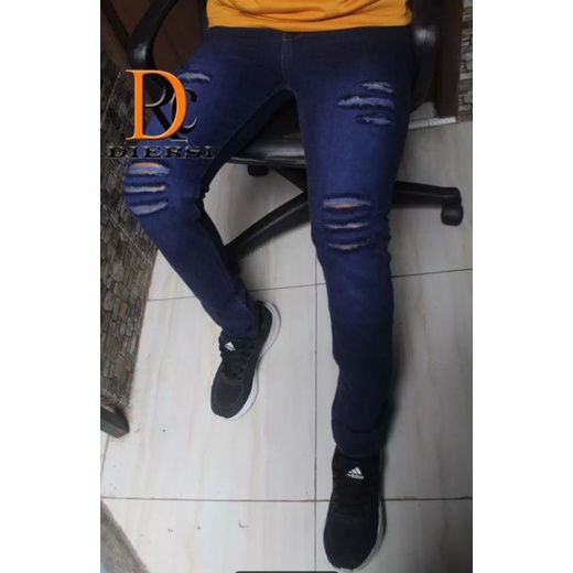 DIERSI STORE CELANA JEANS PANJANG PRIA SKINNY/ CELANA JEANS SOBEK PRIA GAUL 2021