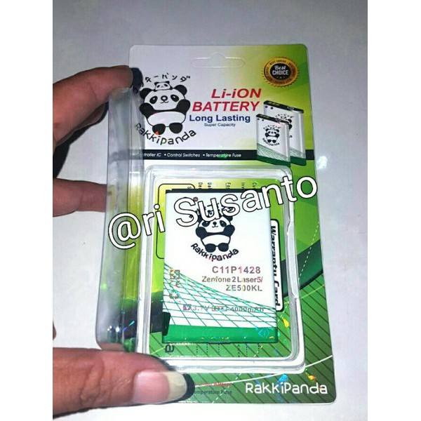 Baterai Rakkipanda for Asus Zenfone 2 Laser 5 inchi CP11P1428 ZE500KL Double Power 4000mAh terbaik