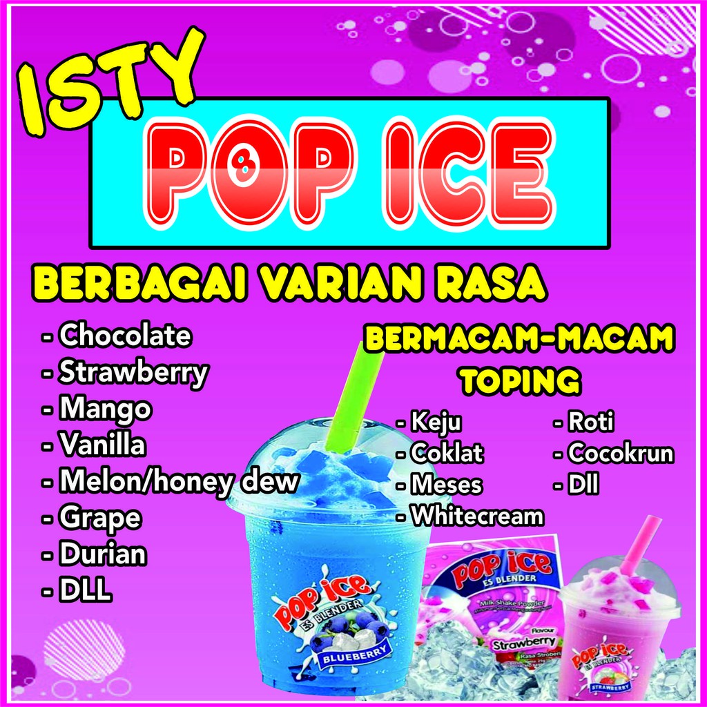  Spanduk  Pop  Ice  desain  spanduk  kreatif