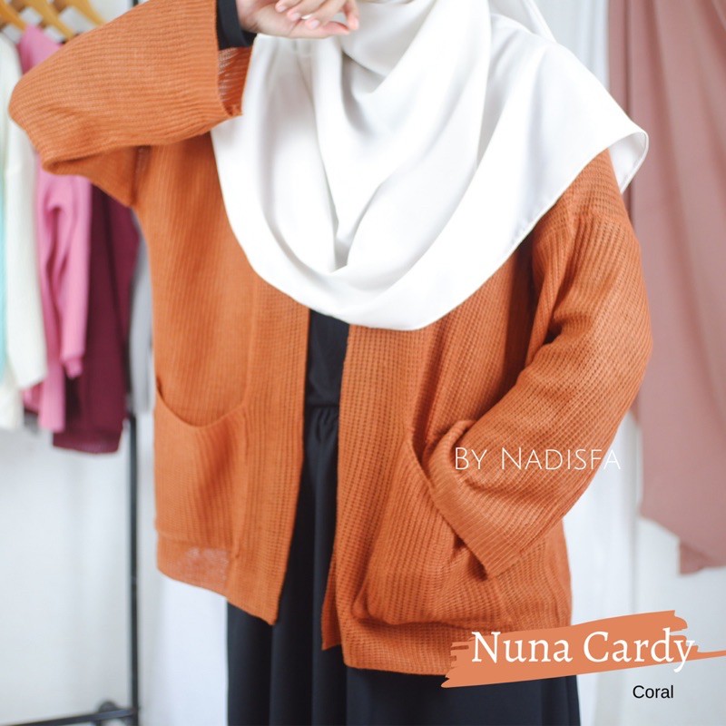 NUNA CARDY KARDIGAN RAJUT POLOS OVERSIZE