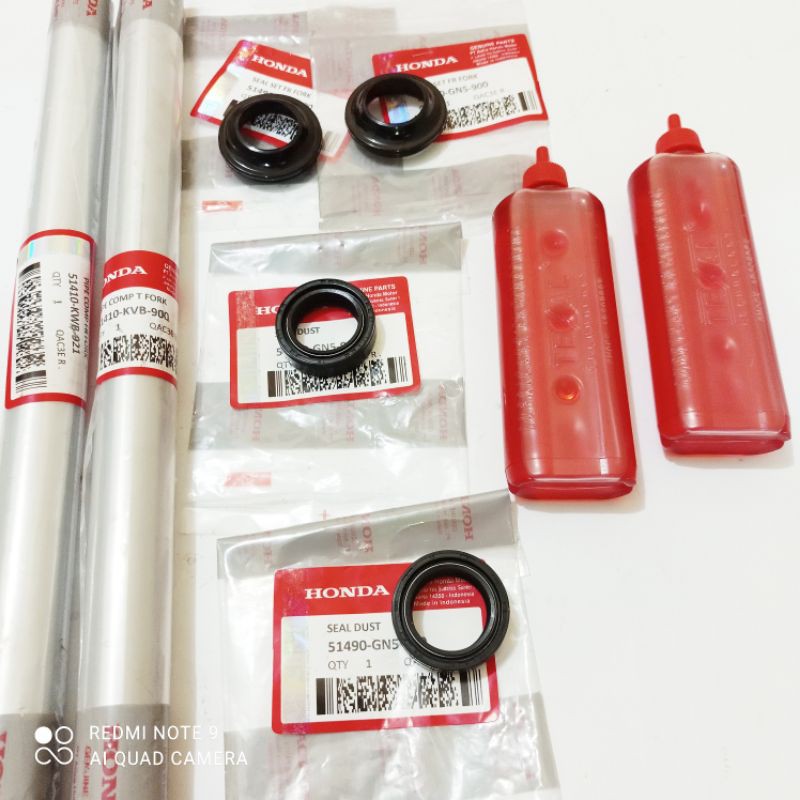 paket as shock depan Kvy/Kvb, + seal abu, seal shock, olie shock"beat dan vario carbu"