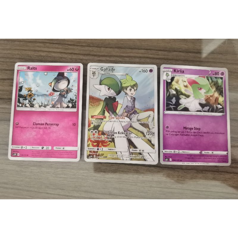 kartu Pokémon. Pokémon card. #Ralts #Gallade #Kirlia