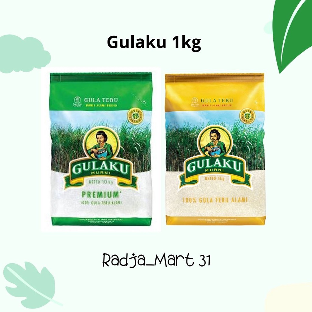 

Gula Pasir 1kg Gulaku Kuning/Hijau