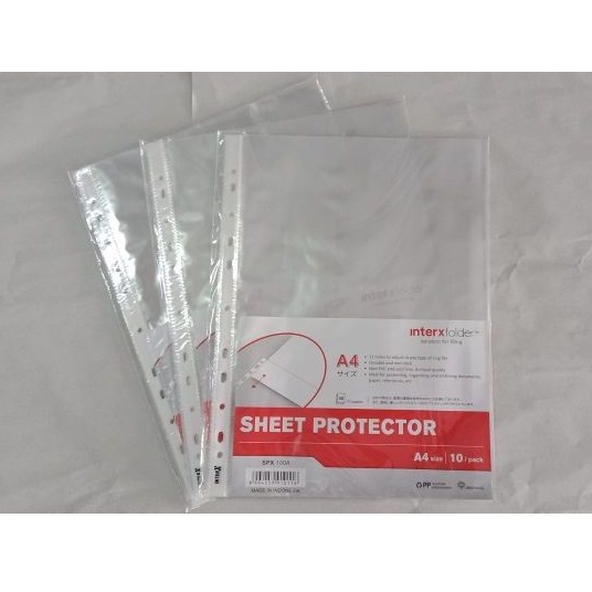 

Plastik PP Pocket Sheet Protector Interx