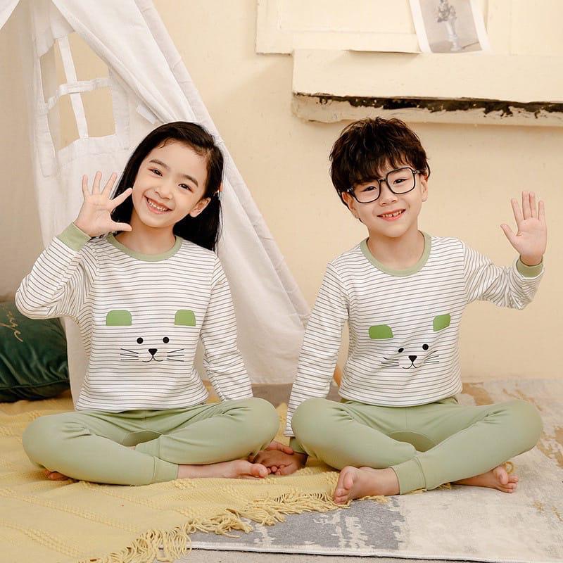 dealshop BAJU TIDUR ANAK LENGAN PANJANG UNTUK 1-10 TAHUN/STELAN ANAK LAKI LAKI/STELAN ANAK PEREMPUAN/STELAN ANAK/PIYAMA ANAK