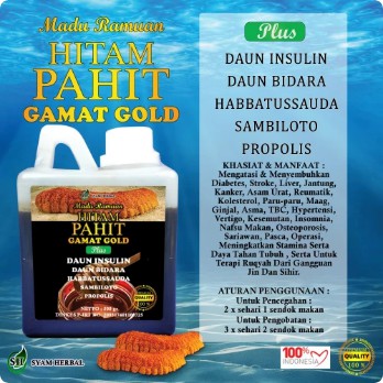 MADU HITAM PAHIT GAMAT EMAS PLUS BIDARA 500 GRAM Original