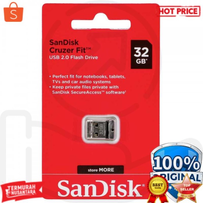 SanDisk Cruzer Fit USB Flash Drive - SDCZ33-G35