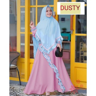 PRA gamis  syari lupita dusty baju  muslim simpel  terbaru  