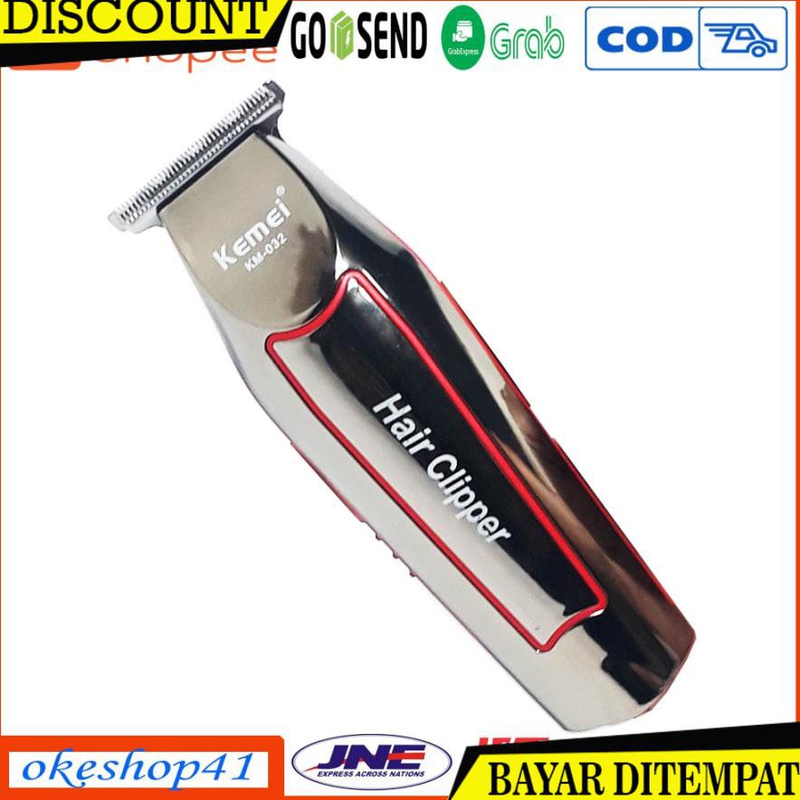 (BAYAR DITEMPAT) HAIR CLIPPER KEMEI DETAILER KM-032 MESIN CUKUR RAMBUT KUMIS JENGGOT CORDLESS G4618