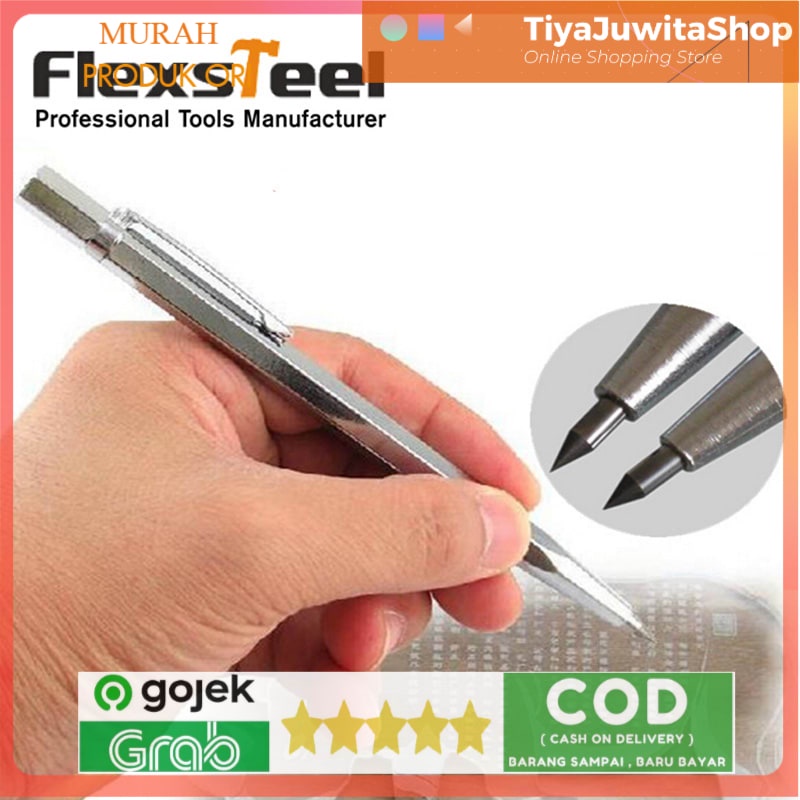 

Flexsteel Pena Ukir Metal Scriber Tungsten Carbide Tip - Silver