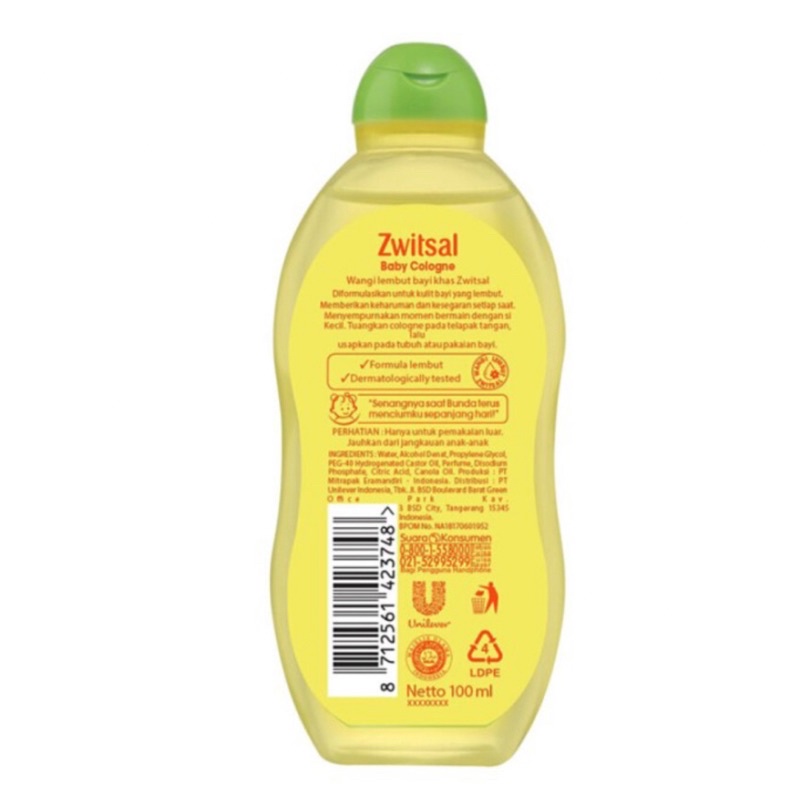 Zwitsal Baby Cologne 100ml