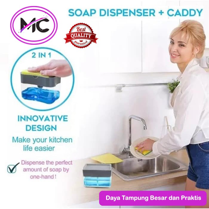 Tempat Sabun Cuci Piring Otomatis Dispenser Spons Busa Sponge Dapur Cuci Piring Hemat Sabun Premium Murah Praktis