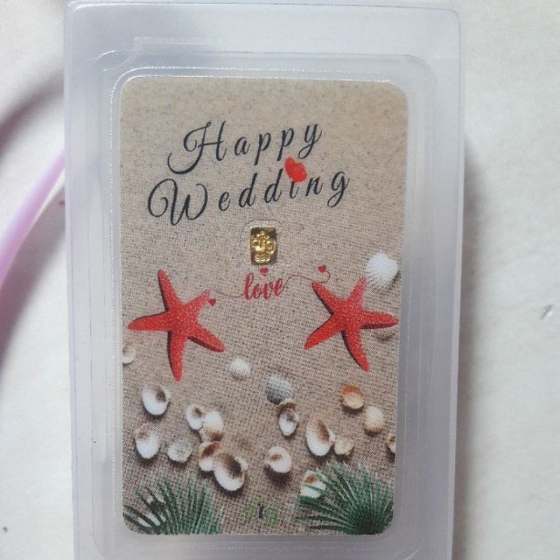 Big gold 0,1 gr happy wedding monigold emas mini