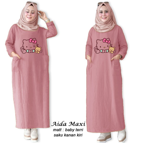 Aida Maxi - Logo Smile (LS) - Ukuran L-3XL - Matt Baby Terri