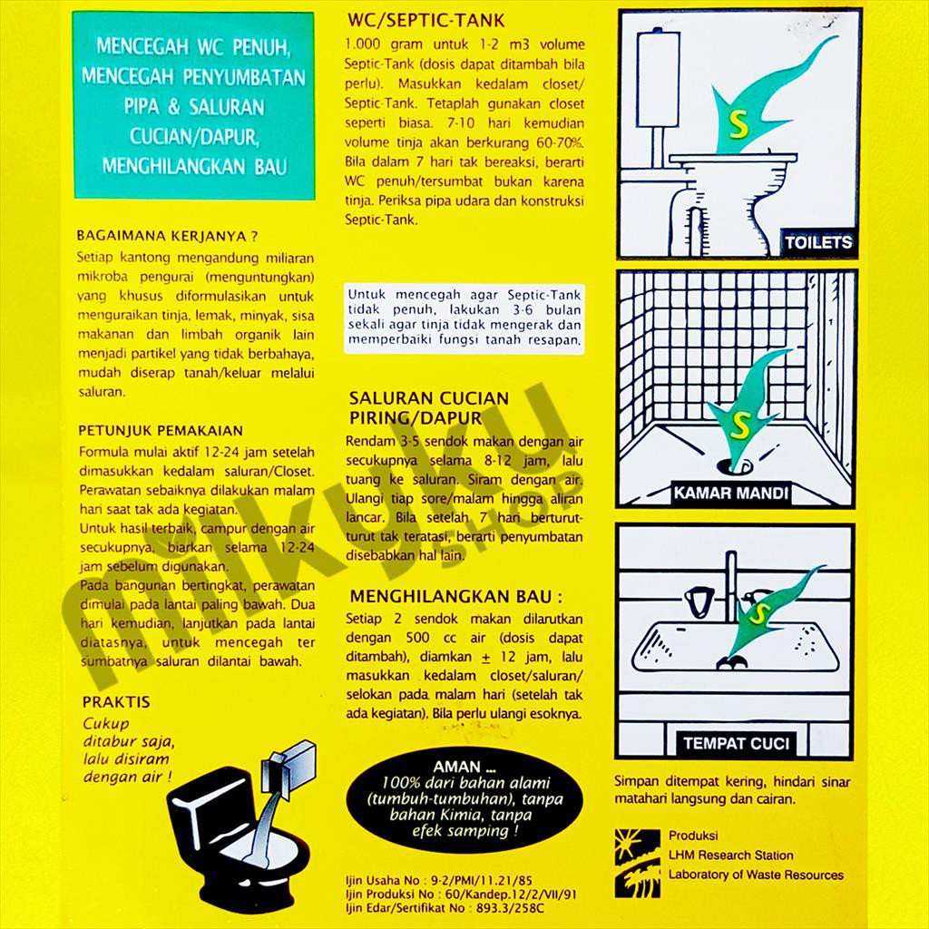 STARBIO PLUS 1000 GRAM  PENGURAS LIMBAH TOILET WC SEPTIC TANK