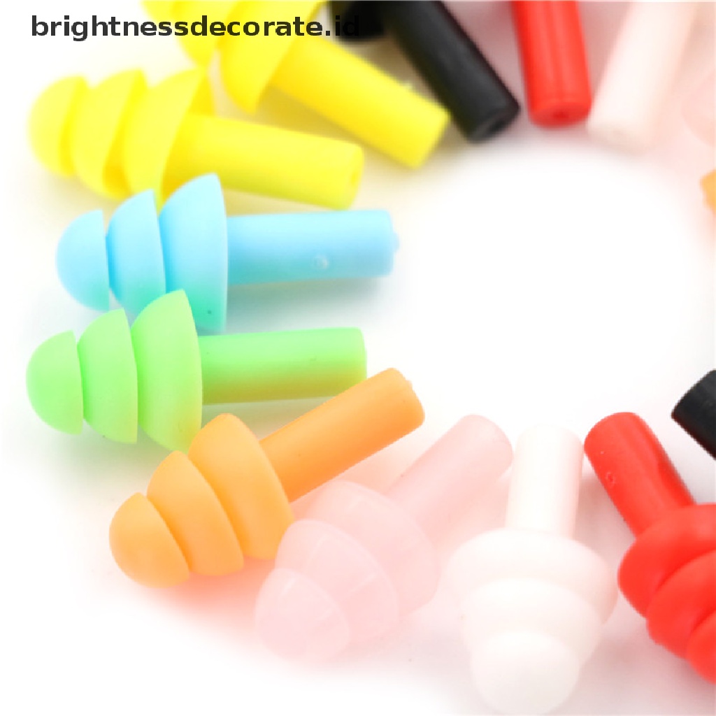 20 Pcs Ear Plugs Bahan Silikon Anti Bising Untuk Belajar Tidur