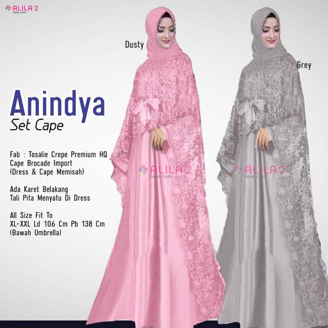 Anindya set cape, gamis, dress