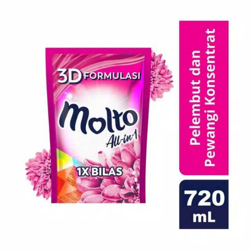 Molto Pelembut dan Pewangi Konsentrat All on 1    680 ml