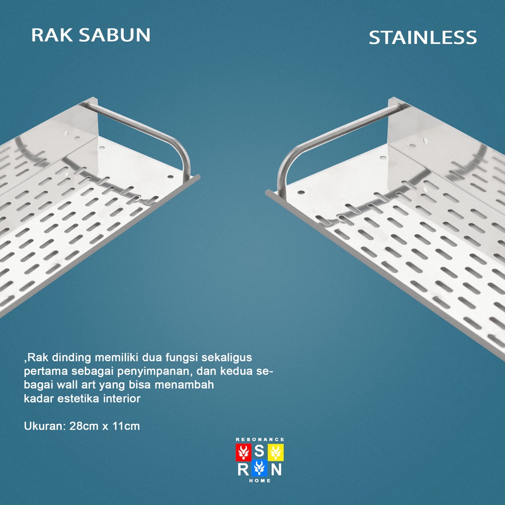 Rak Sabun Kotak Stainless Kamar Mandi / Toilet | Resonance Home