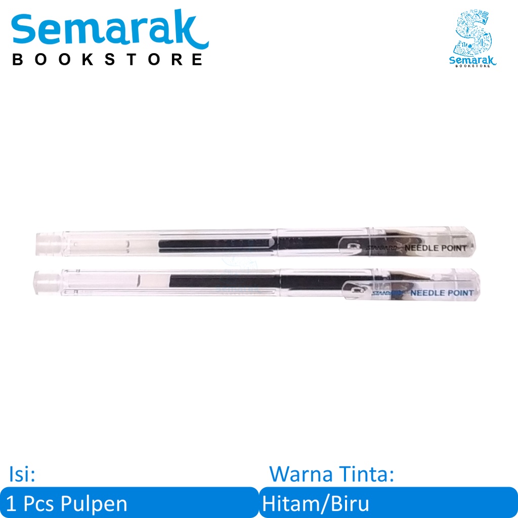 

Standard Needle Point Pulpen Jel Lancip H2O Gel 0.5 - Hitam / Biru