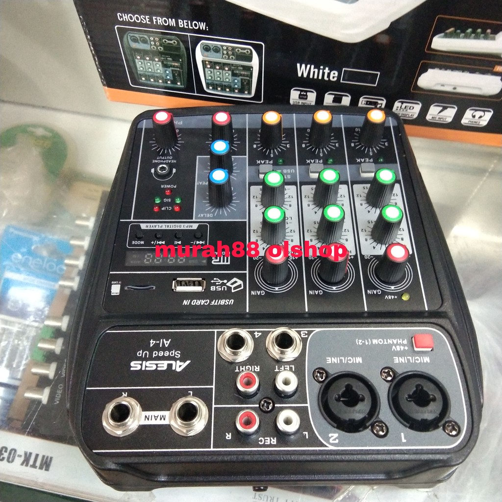 MIXER AUDIO ALESIS SPEED UP 4 ,USB, BLUETOOTH,MP3,SD CARD (4 CHANNEL)