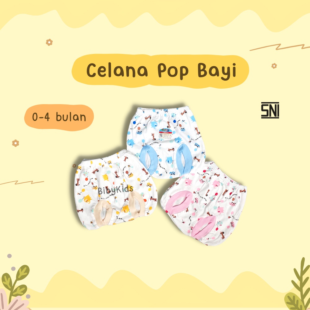 SNI Celana Pop Kodok Bayi Newborn Baju Pakaian Baby Baru Lahir Unisex Murah Motif Perlengkapan Lucu