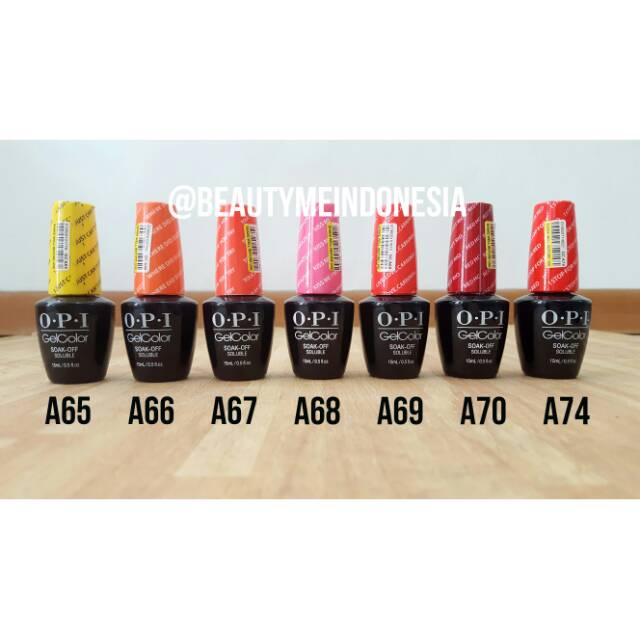 

OPI GEL COLOR (bisa req warna lain dgn tulis kode warna di kolom pesan)