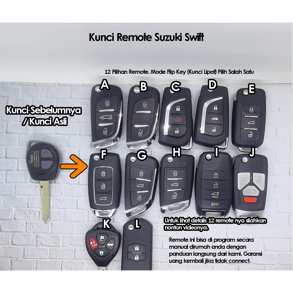 KUNCI REMOTE SUZUKI SWIFT BERGARANSI
