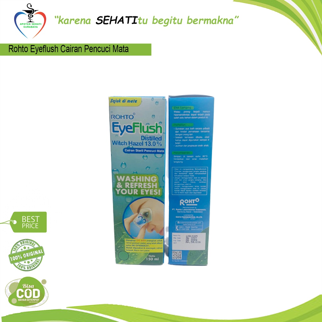 ROHTO EYE FLUSH CAIRAN STERIL PENCUCI MATA 150 ML