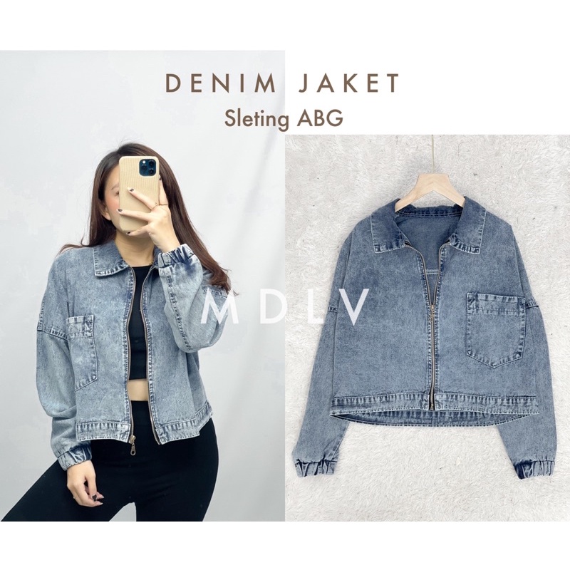 Jaket Jeans Denim Jaket Sleting Abg Jaket Jeans Import Good Quality Women Jeans Jaket Fashion Import