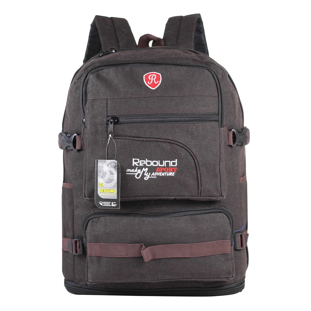 Backpack Multifungsi Tas Backpack Distro Susun Rebound Coklat Tua Tas Keren Tas Outdoor Travelling