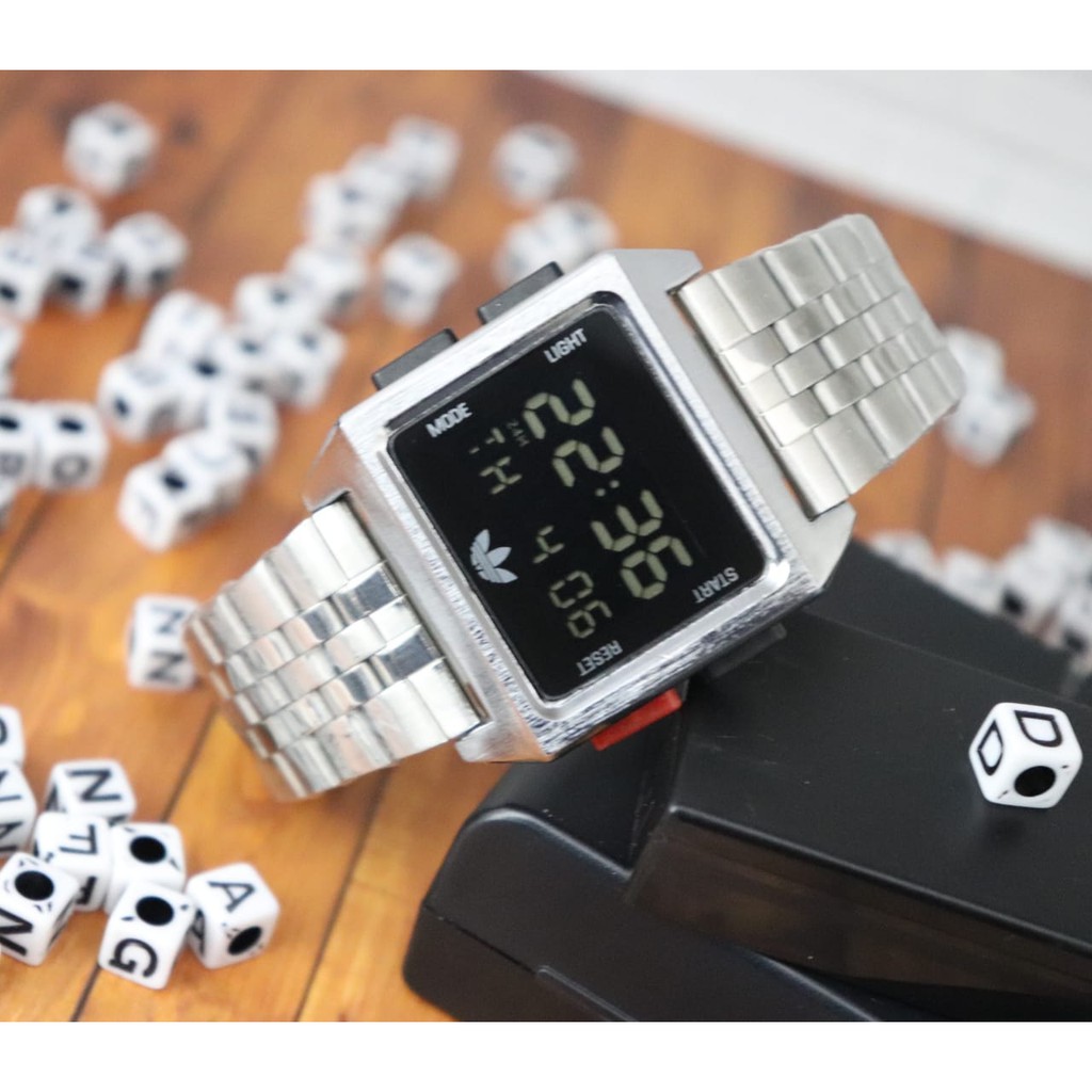 SY. Jam tangan wanita Adidas segi Digital Rantai Stainless, Water Resist, Best quality, Diameter 4cm