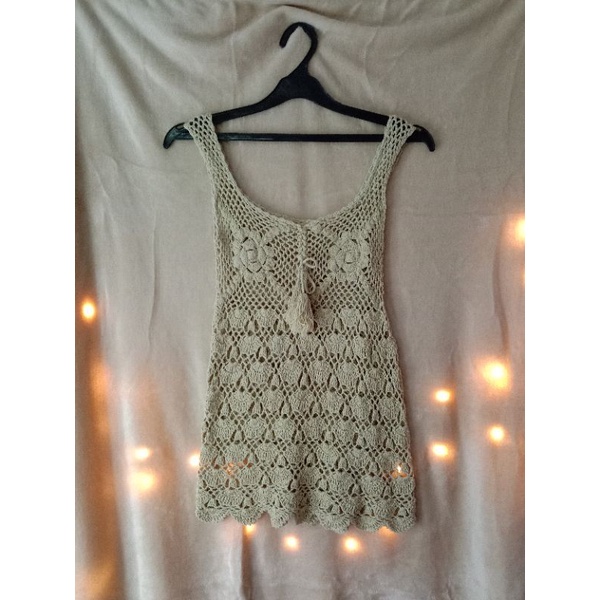 02. Rompi Rajut Tebal Crop top