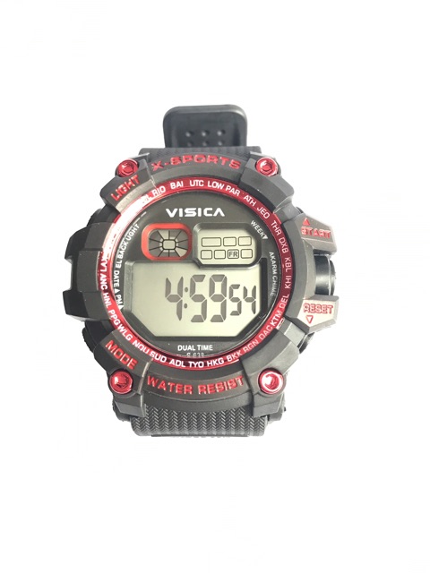 Jam tangan sporty digital fashion watch visica anti air diameter besar