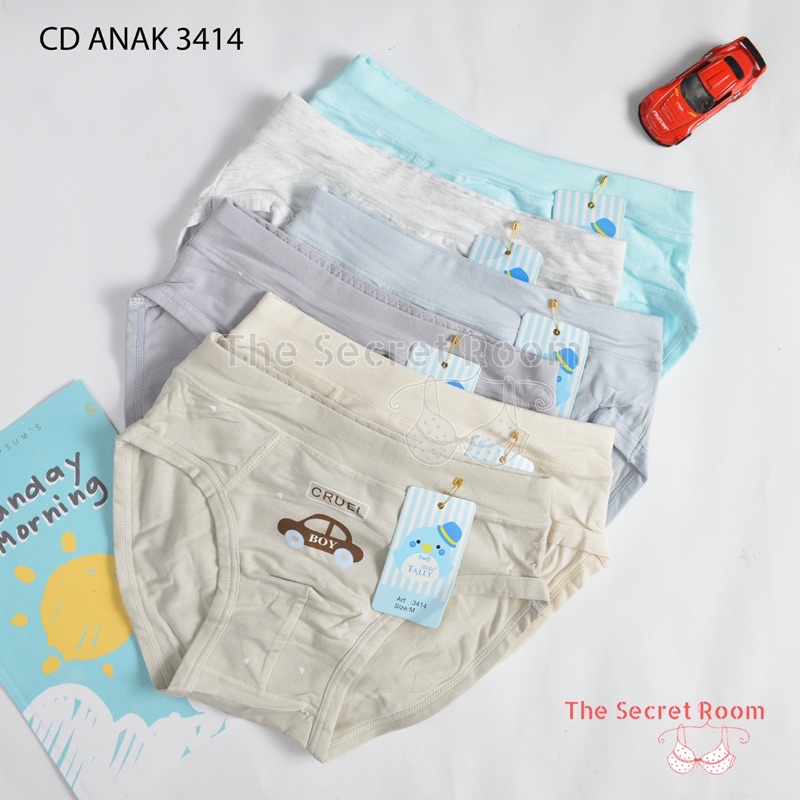TALLY KIDS BOY 3414 | CD CELANA DALAM ANAK COWOK LAKI-LAKI | SIZE M - XXL | BAHAN KATUN
