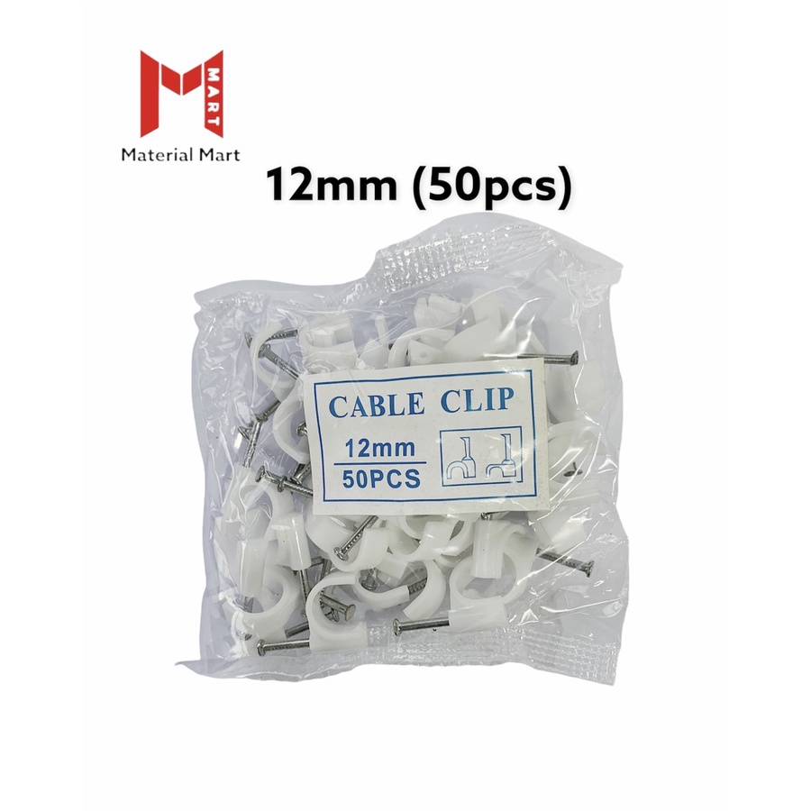 Klem Kabel 9mm | Cable Clip 10mm | Klem Kabel 12mm | 14mm | 18mm |Material Mart