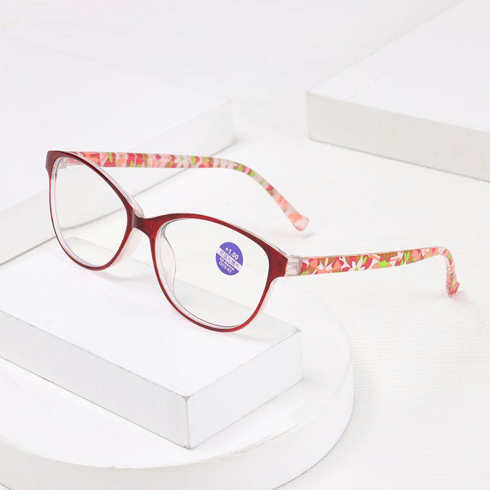 Kacamata Baca Nanas Nyaman Portable Elegan Bunga Bingkai Ultra Ringan