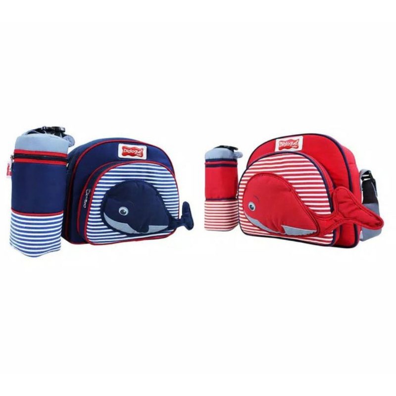 Dialogue Baby Tas Kecil + Tempat Botol Susu Whales Series - DGT7132